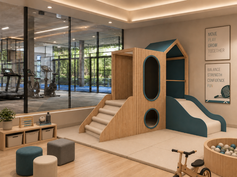 WoodPlay Village XS — Blue — Gimnasio