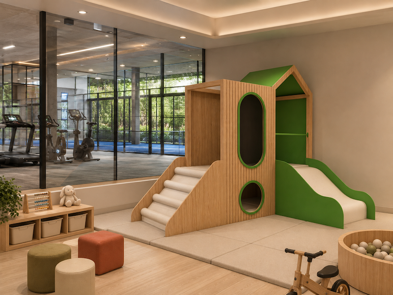 WoodPlay Village XS — Pastel — Gimnasio